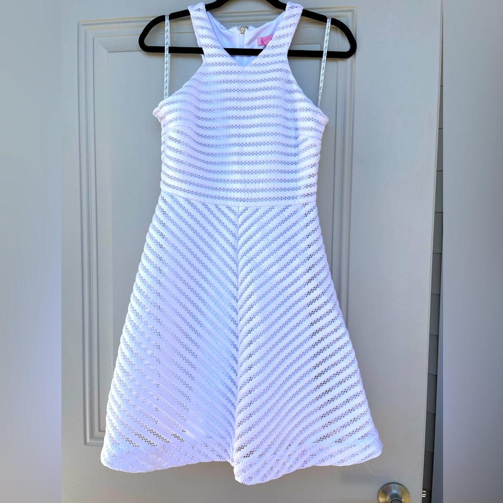 Lilly Pulitzer White Dress Size S / Medium Graduation Initiation Formal VGUC